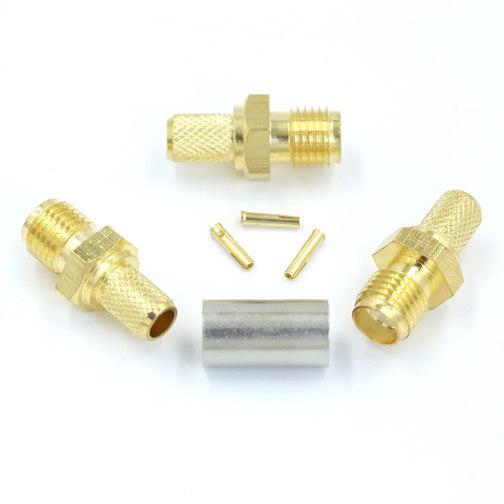 SMA Female Crimp RF Connector for rg223/rg400/lmr200 LMR195 /3D-FB/RG58 cable for communication