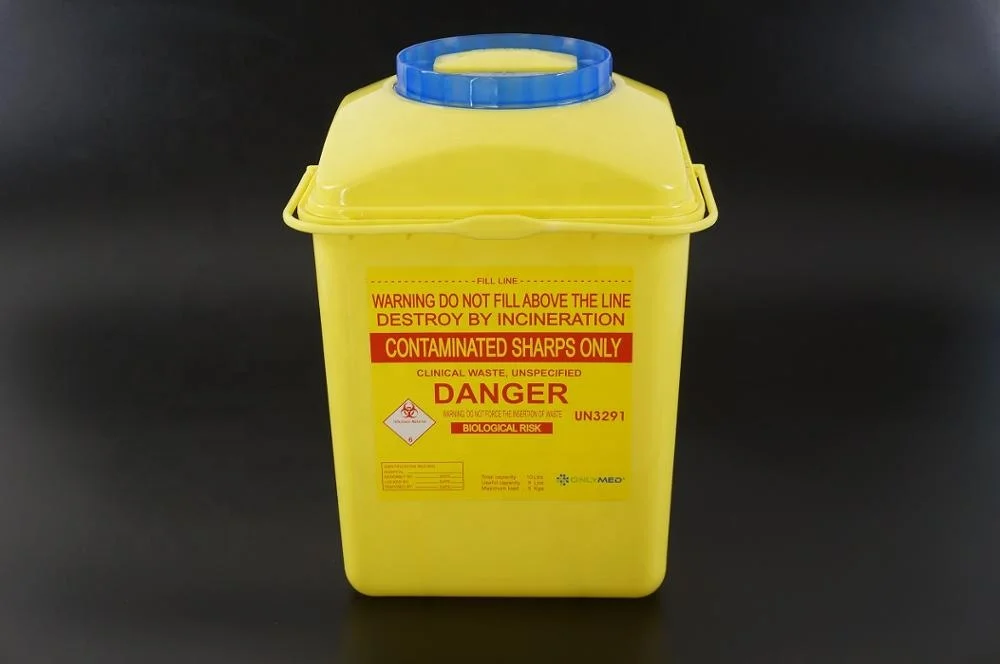 Square 10l Medical Sharps Disposal Container /sharp Collection Bin
