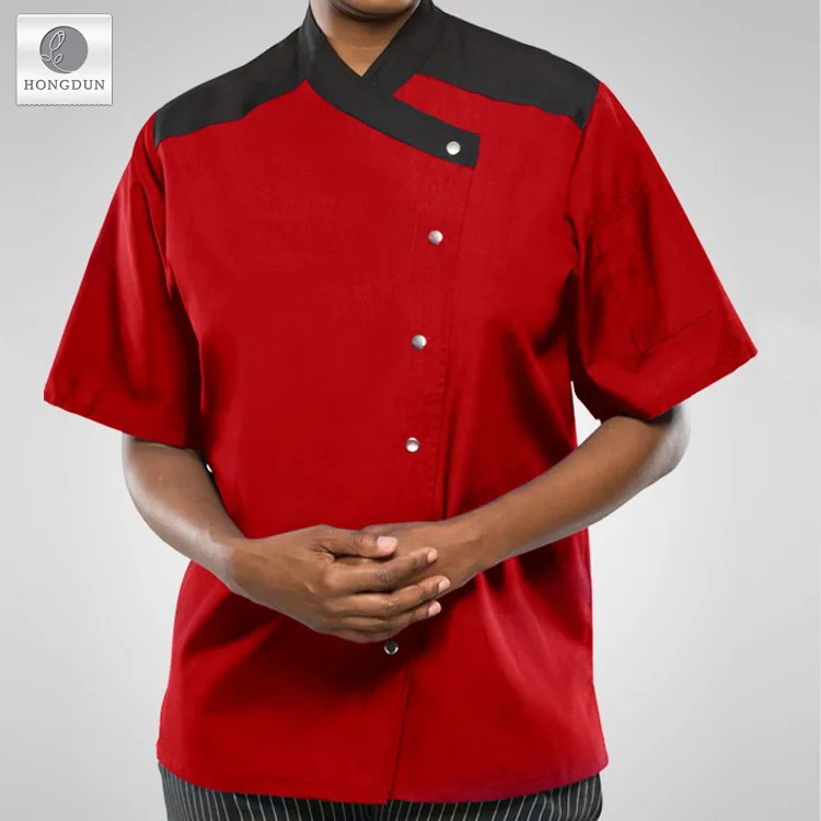 Frauen Männer Chef Jacke Kurzarm Shirt Hotel Küche Uniform Kurzarm Kochjacken 