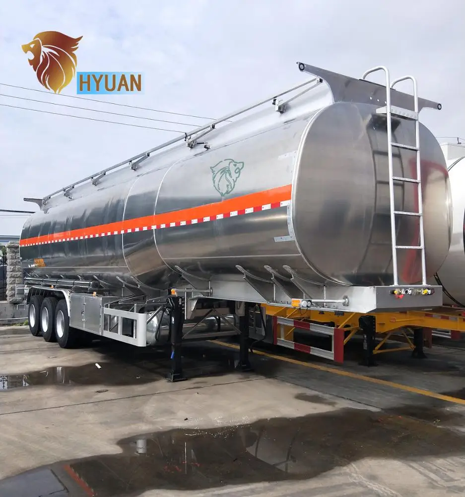 hyuan 49,000l aluminum oil tanker/ fuel tank semi trailer tank