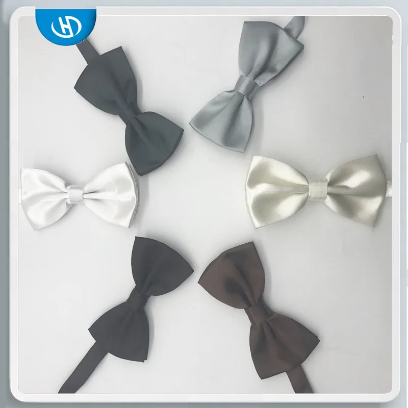 
Shengzhou Factory Custom Label Wholesale Mixed Solid color bow tie 
