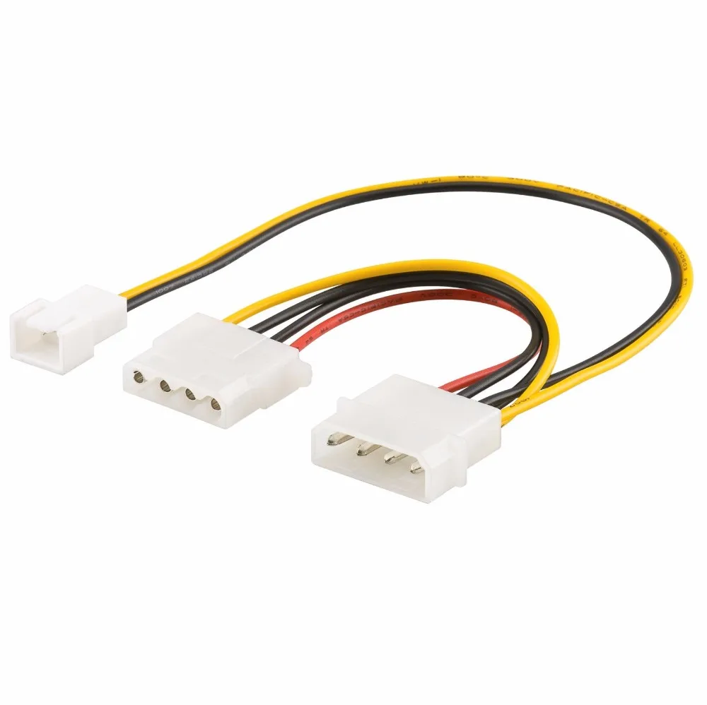 Adattatore Cavo Splitter Da Molex 4 Pin A 3/4 Pin Per Ventola PC - Regolatore Di Velocità 5V, 7V, 12V (Lunghezza 30cm) - 3