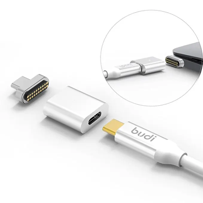 Adaptador USB magnético C 100W Macbook Magsafe Cargador Cable de carga rápida de 10 Gbps 