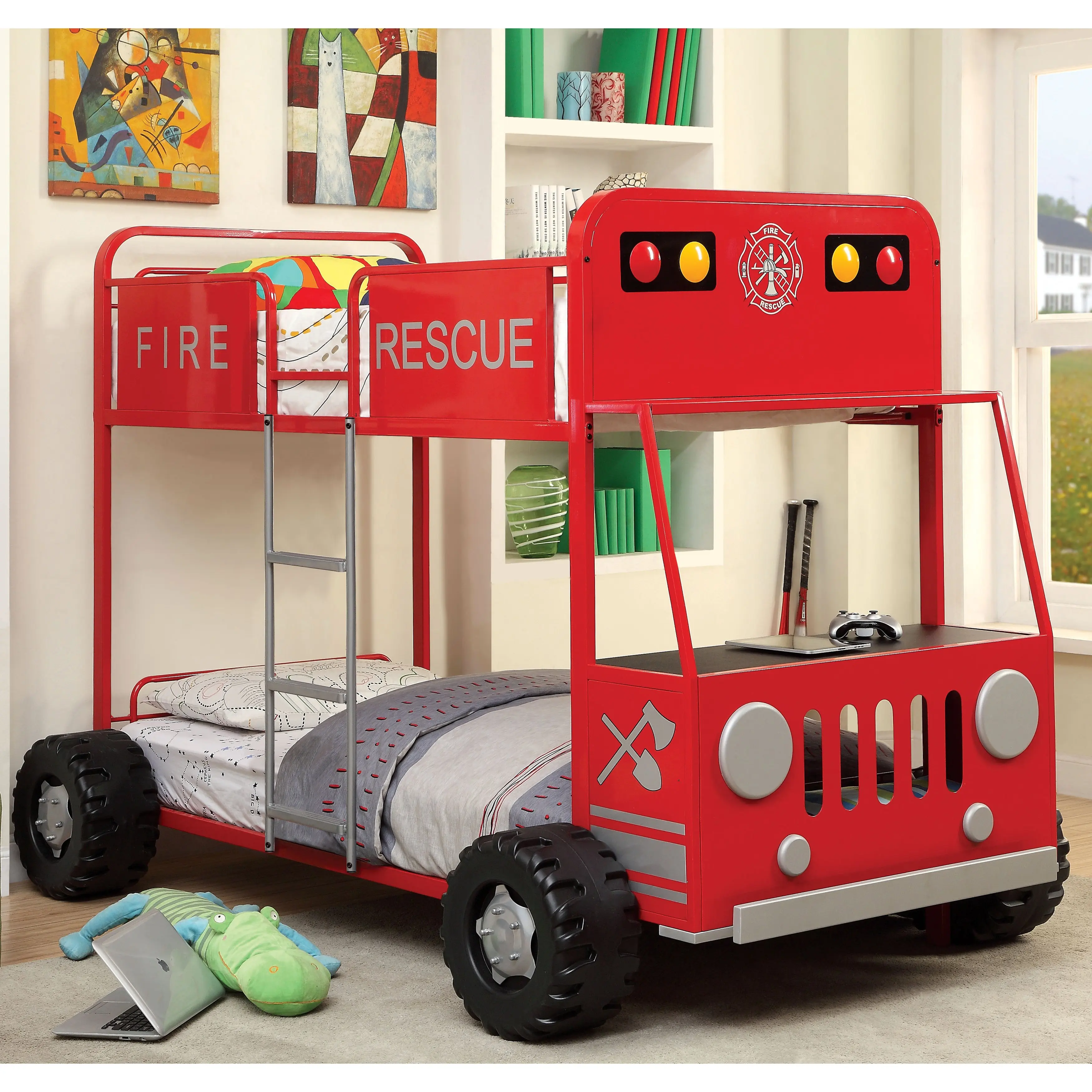 Fire engine online bunk bed