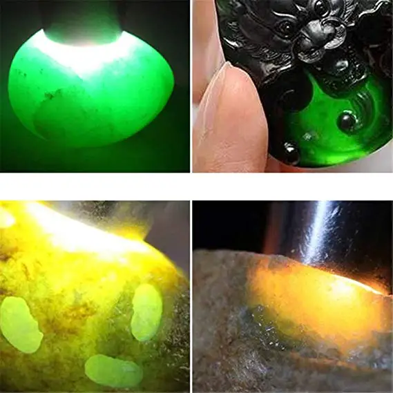 Torcia UV 365nm Professionale Per Identificazione Pietre Preziose, Giada E Argento | 3 Luci LED R5 | Argento