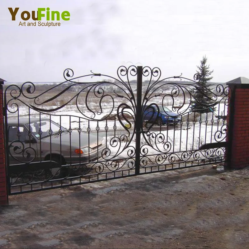 Decorative Wrought Iron Main Gate Designs for Sale