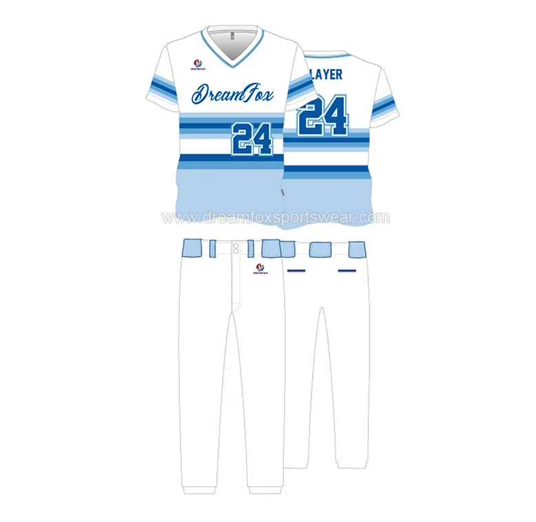Softball Team USA Baseball Uniform Custom Blue Baseball Jersey