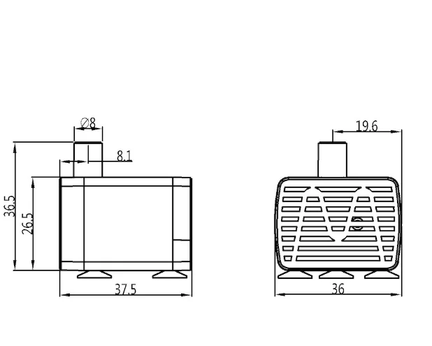 
 YF DC40-1260 6 м высоконапорный 460L/ч DC12V мини безщеточный Водяной насос  