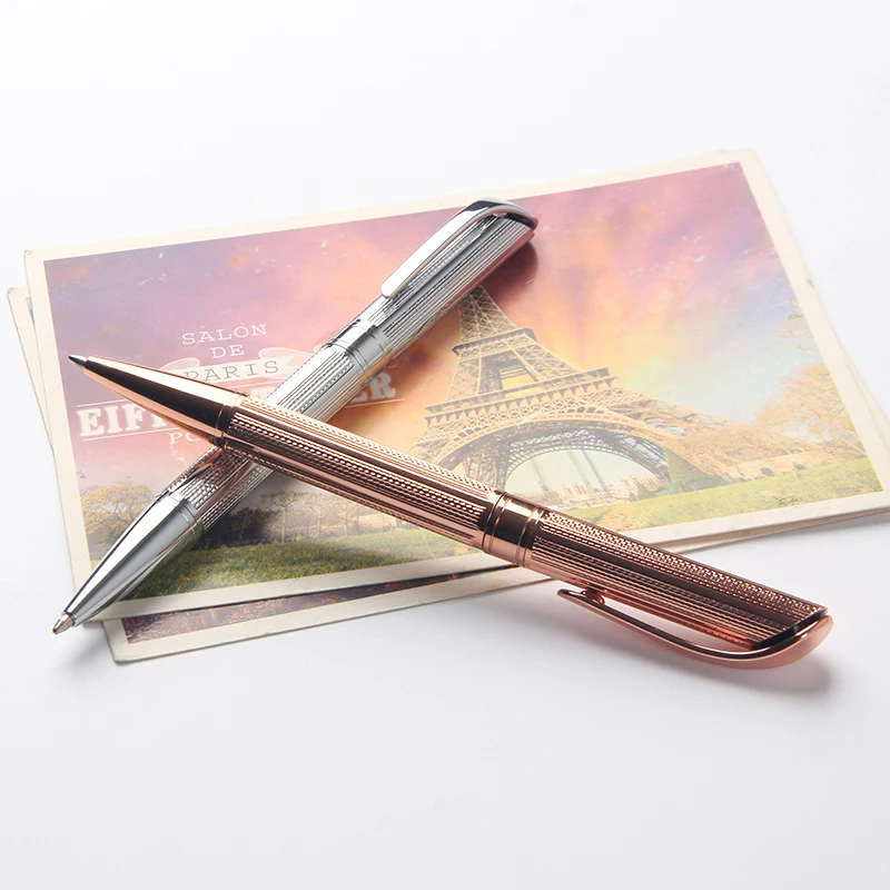 Ручка с логотипом подарок рекламная металлическая шариковая ручка из розового золота на