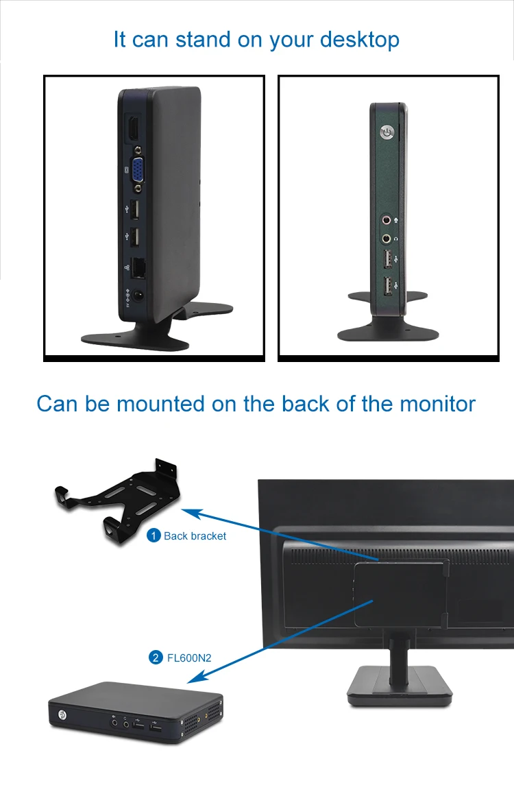 Cloud Terminal PC Thin Client FL600N2 with ARM A9 4 Cores