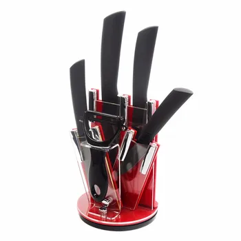 Best Ceramic Knife Set 6 " 5 " 4 " 3 " Chef Slicing Utility Paring Kitchen Knife & Ceramic Peeler+Knife Holder Cooking Tools Set