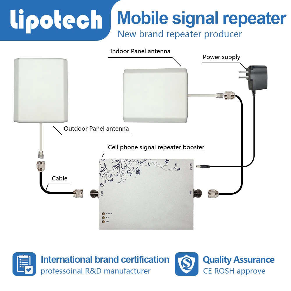 LIPOTECH новый сотовый телефон booster диапазон частот 2100 мГц мобильный ретранслятор сигнала
