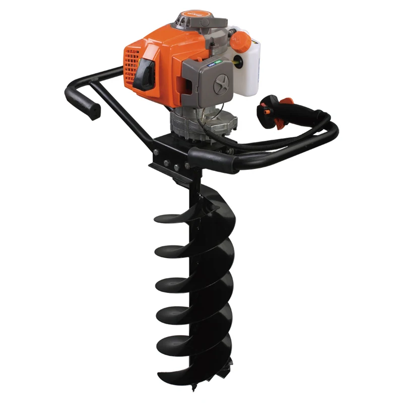 Powerful High Efficient 63cc Petrol Engine  Ground Drilling Machine Earth Auger