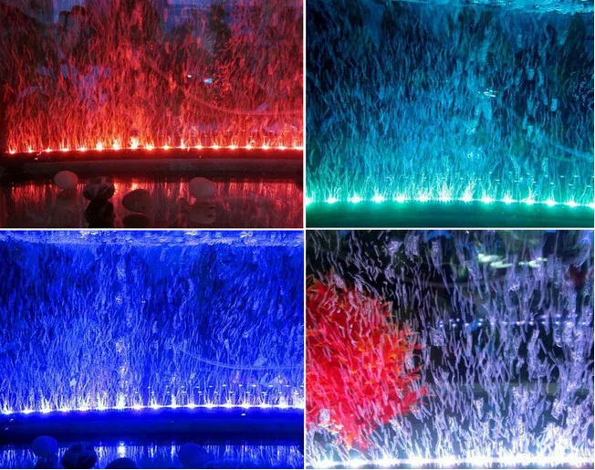 Remote RGB Colorful Air Bubble LED Aquarium Light Fish Tank Coral Lamp