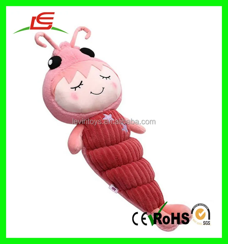 China Factory Colorful Stuffy Soft Shrimp Plush Toy Stuffed Animal Shrimp
