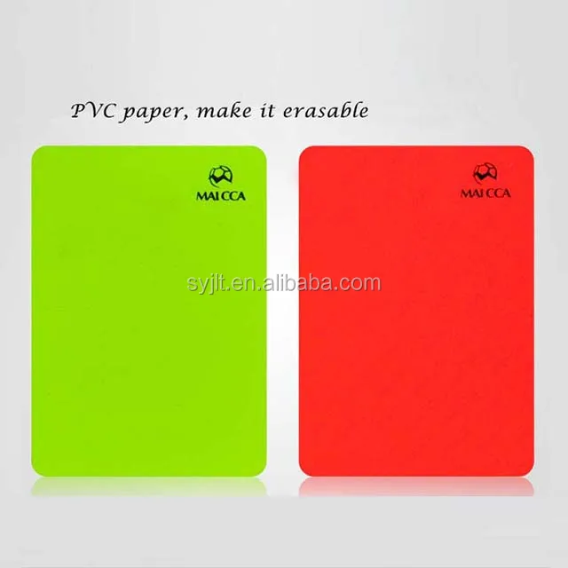 Оптовая продажа карты для футбольного судьи бумажник Желтые красные