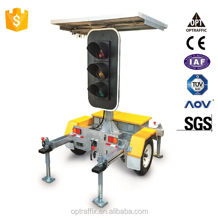 Solar Powered Led Remote Control Warning 4 Way 12v Portable Traffic