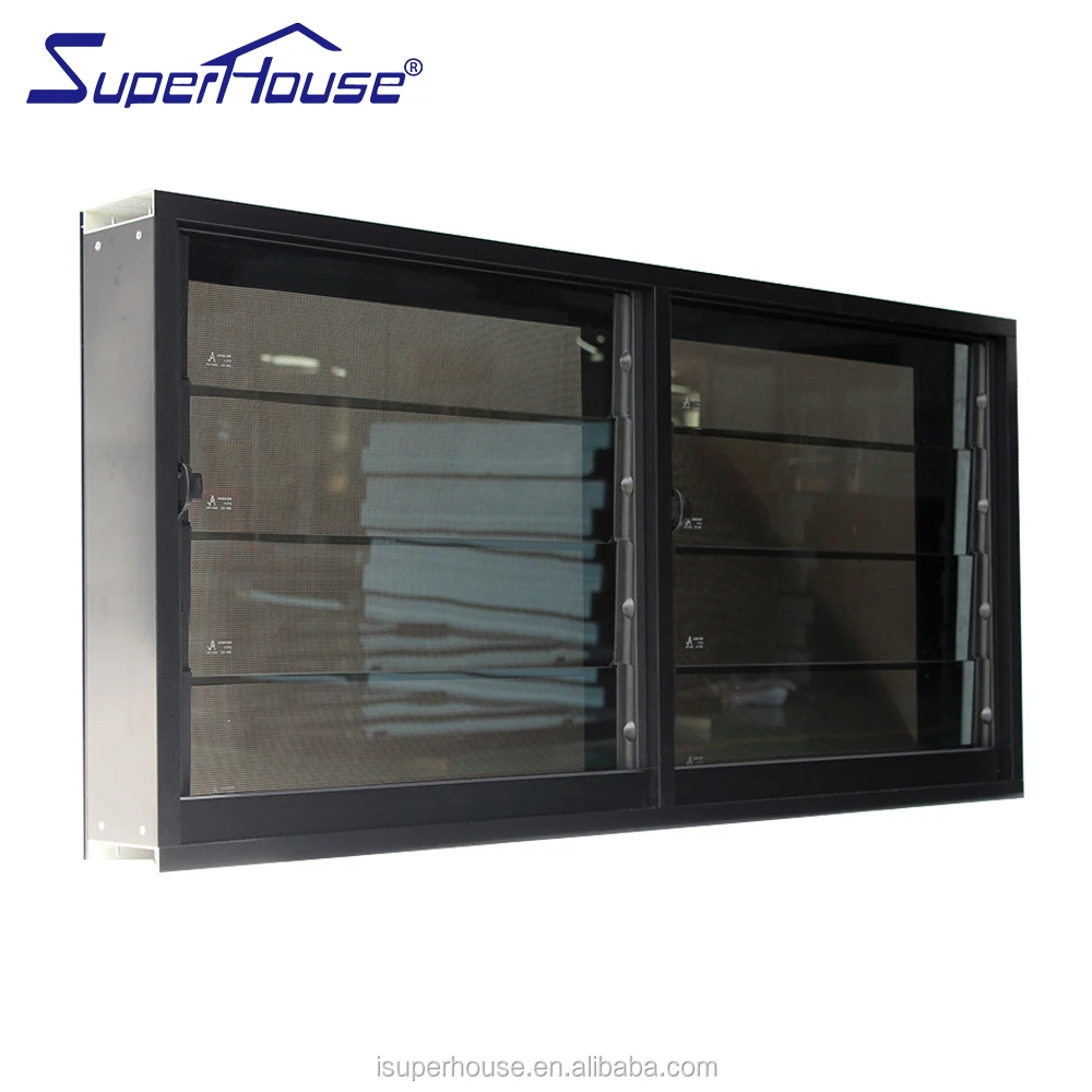 Superhosue Top Window Shutters with Louvres Frame System Glass windows Meet Different Needs Aluminium Louvre Window