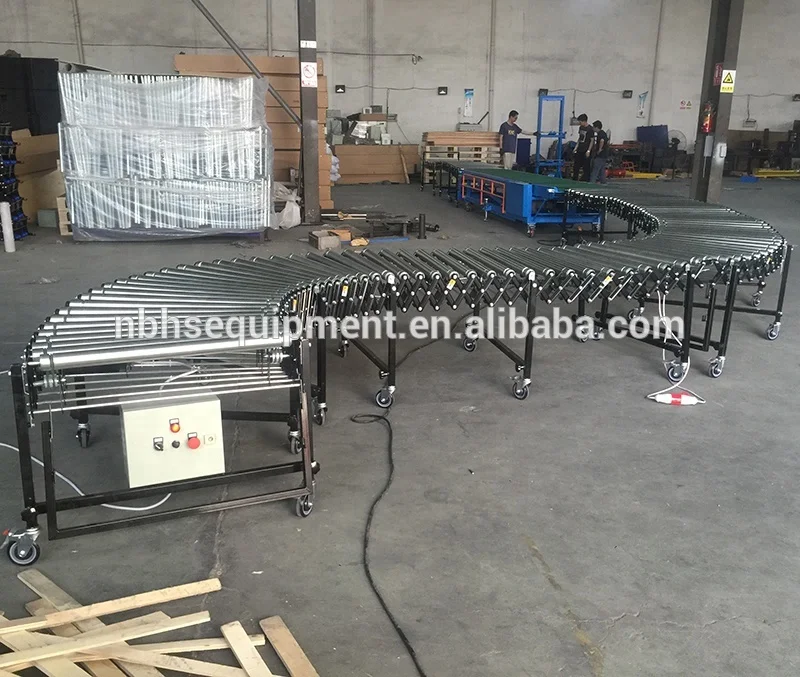 Incline Industrial Adjustable  Belt Conveyor Container Loading Ramp Used