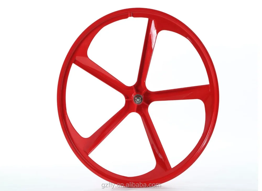 NEWEST ARRIVAL MAGNESIUM 5 SPOKE FIXIE GEAR and SINGLE SPEED WITH FLIP FLOP HUB BIKE RIM WHEEL 700C