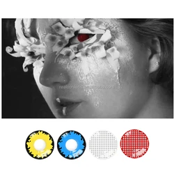 Realcon Wholesale Blue Halloween Colored Contact Lens Eye Contacts Factory