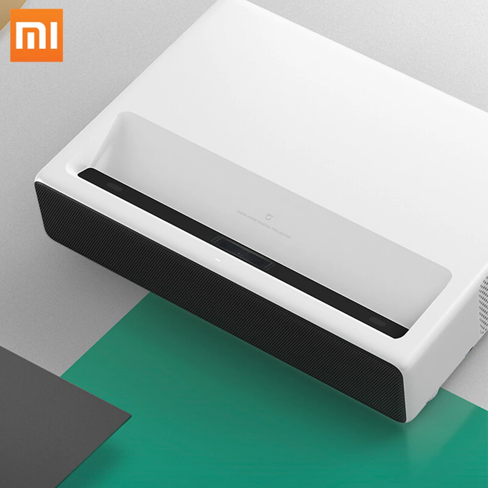
 Xiaomi Ультра короткий Throw Android Full HD 1080P 3D лазерный DLP проектор с 1920*1080p родным разрешением 4000 люмен ИК-датчик  