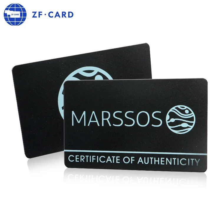 of authenticity card