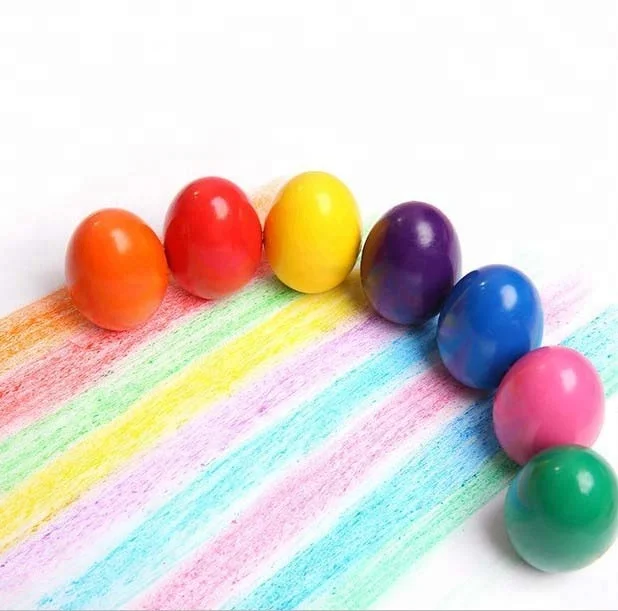 new color art egg shaped model colored non-toxic cute crayon