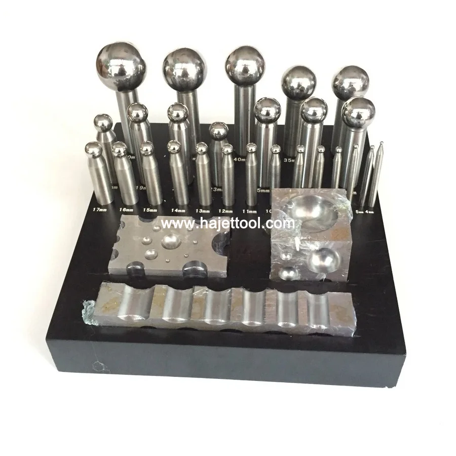 Jewelry Making Tools - Doming Block Tool Dapping Punch Set 30pcs