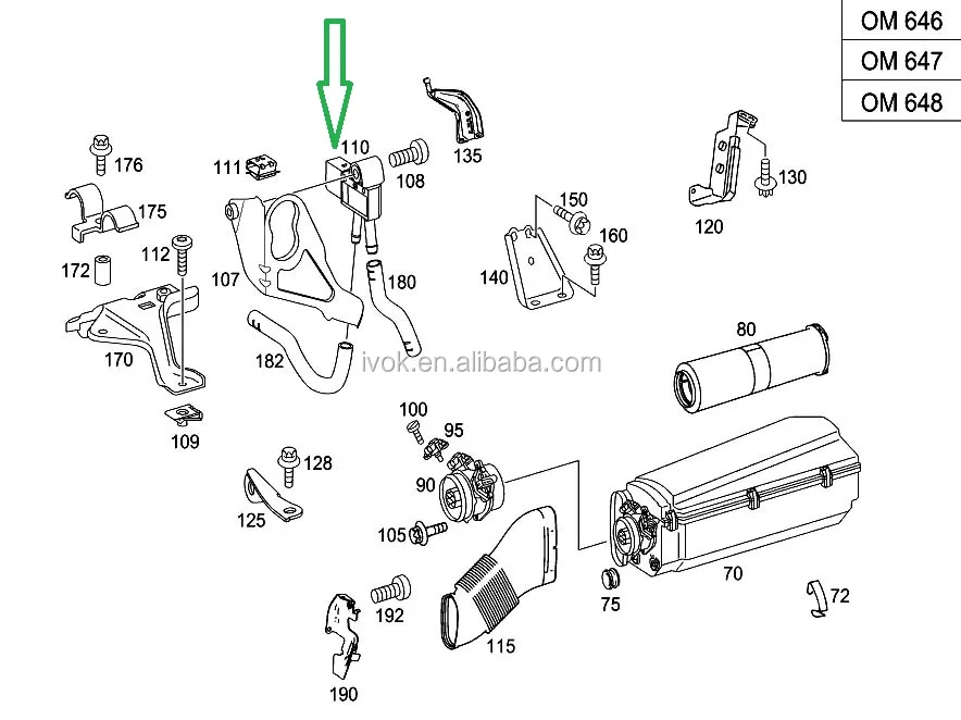 Capteur De Pression DPF Pour Mercedes Classe A - Réf. 0281006278 - Compatible Multiples Modèles - Neuf