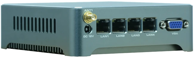 Безвентиляторный 4 lan firewall appliance J1900 четырехъядерный процессор 2 ГБ RAM 32 SSD