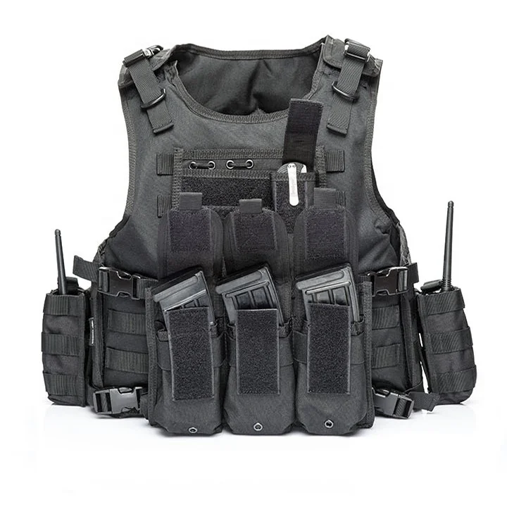 Details about   Tactical Vest Molle Military Police Gun Holder Airsoft Combat Assault Gear Vest 