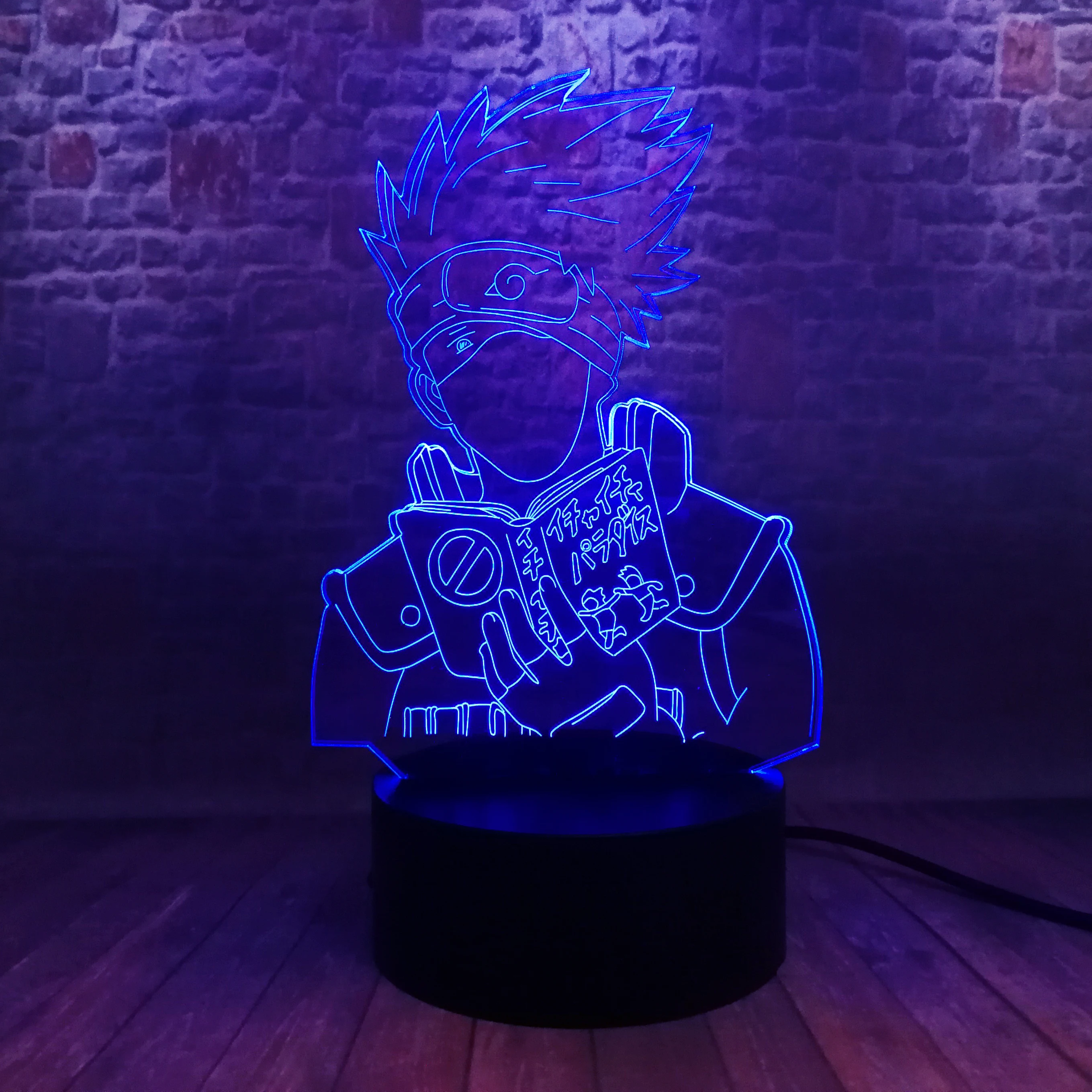 Details about   NARUTO Shippuden Kakashi 3D LED Night Light Touch Table Lamp Xams Gift  7 color 