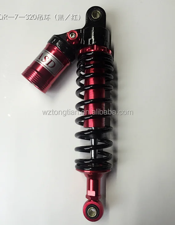 Черная пружина и красный корпус 320 мм, 340 мм и 360 мм... Задняя подвеска, воздушный амортизатор для мотоцикла