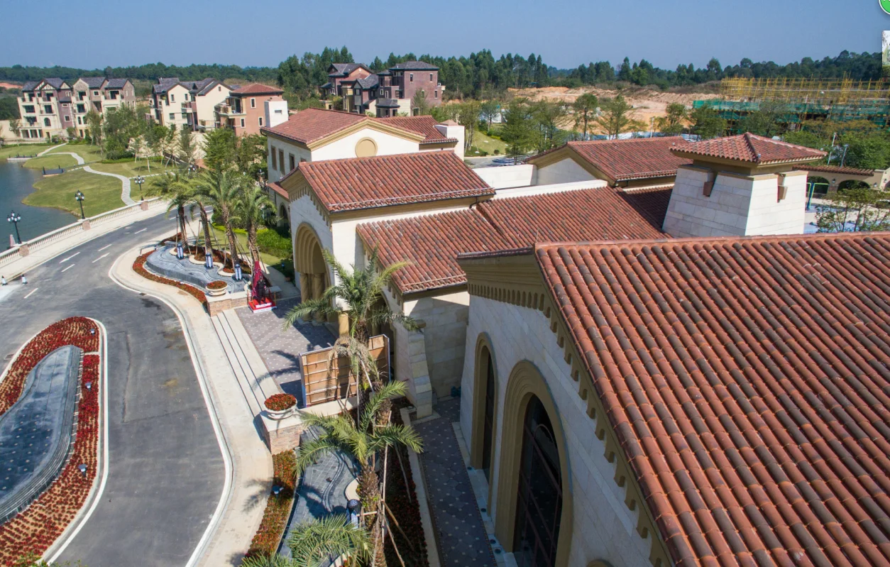 Китайская Терракотовая керамическая глиняная черепица для крыши