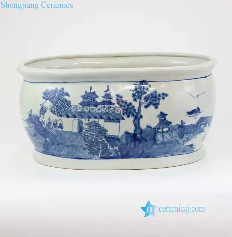 Ryvm33 Blue And White Aisan Ancient Architecture Orchid Ceramic Pot Buy Pavilion Ceramic Pot China Porcelian Planter Orchid Ceramic Pot Product On Alibaba Com