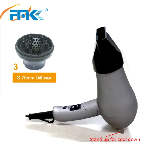 Портативный частный лейбл, 1200 Вт, низкий уровень шума, складной мини-фен, всемирное напряжение, 1200 Вт, переключатель мощности, пластиковый фен для волос