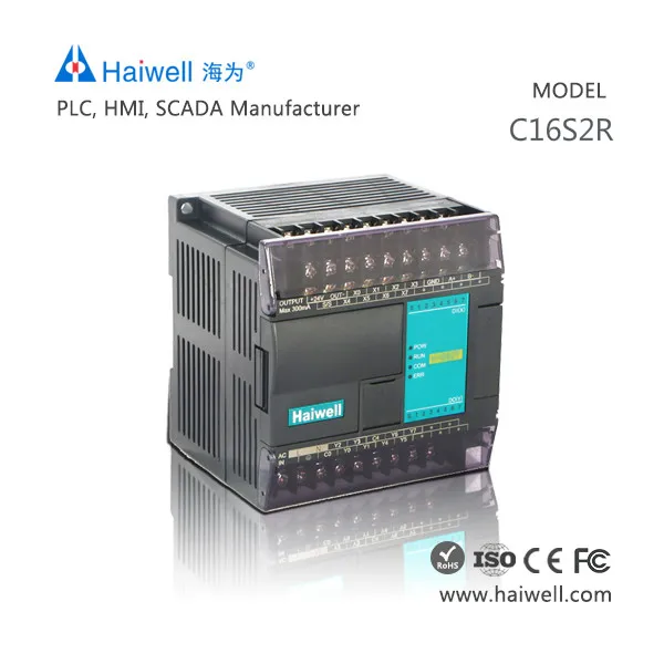 Original Haiwell C16S2R 16points Built in Relay Output Logic Controller with Easy PLC Programming Software