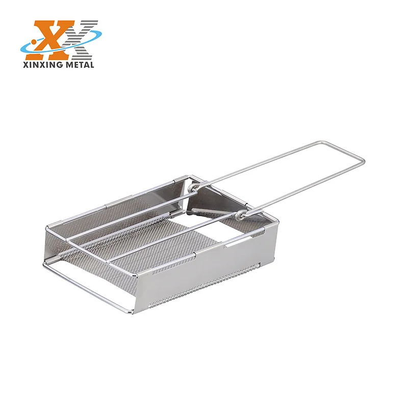 Heat-resistant Materials Portable Stainless Steel Camping Gauze Toaster Outdoor