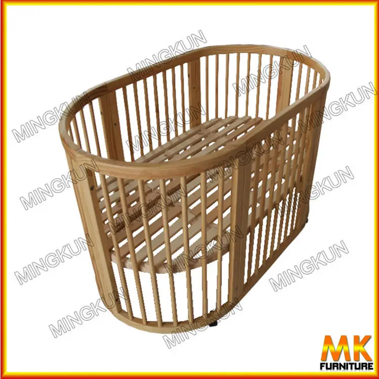 round wooden crib
