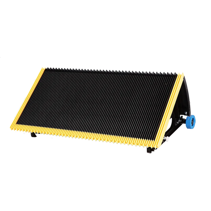 800mm Black Escalator Stainless Steel Step With 3 Side Yellow Plastic Strip