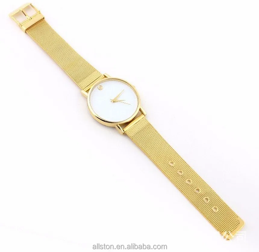 Geneva Hot Style Simple Dial Alloy Net with a Male Watch Geneva Business Quartz Watch