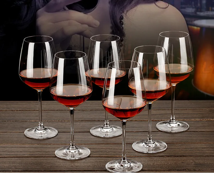 Wholesale Wine Glass and Champagne Glasses Glass Burgundy Goblet Lead Free Crystal Custom OEM Transparent Drinking Glasses STOCK