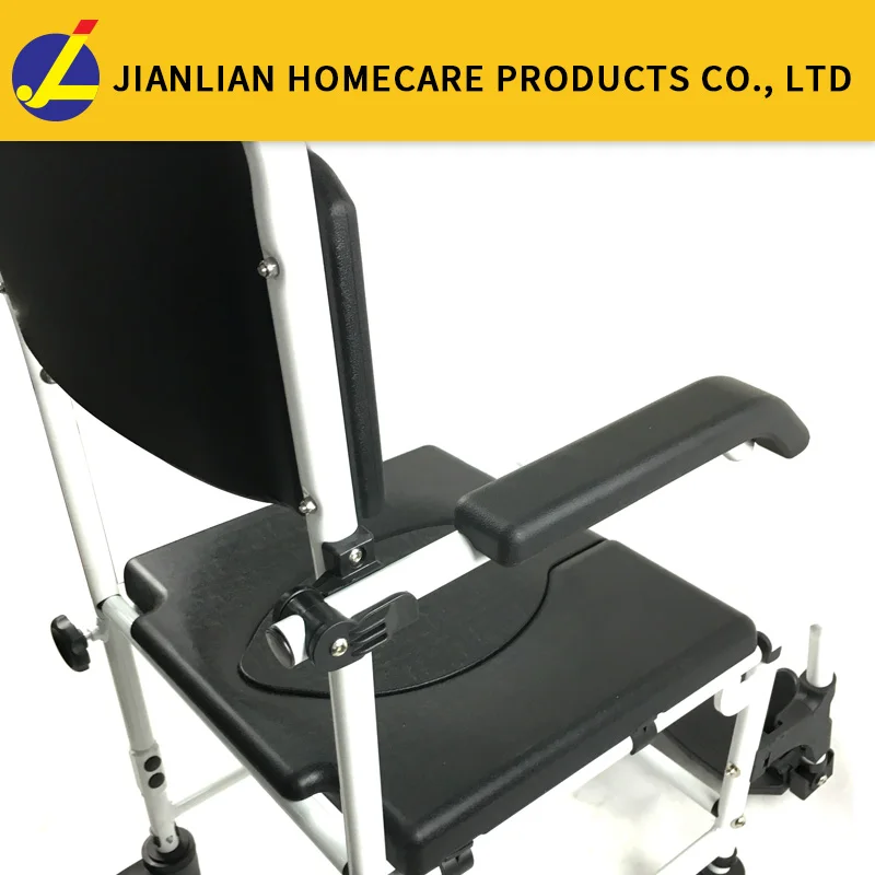 JL6927L 2018 New Design Elderly Commode Chair With Wheels