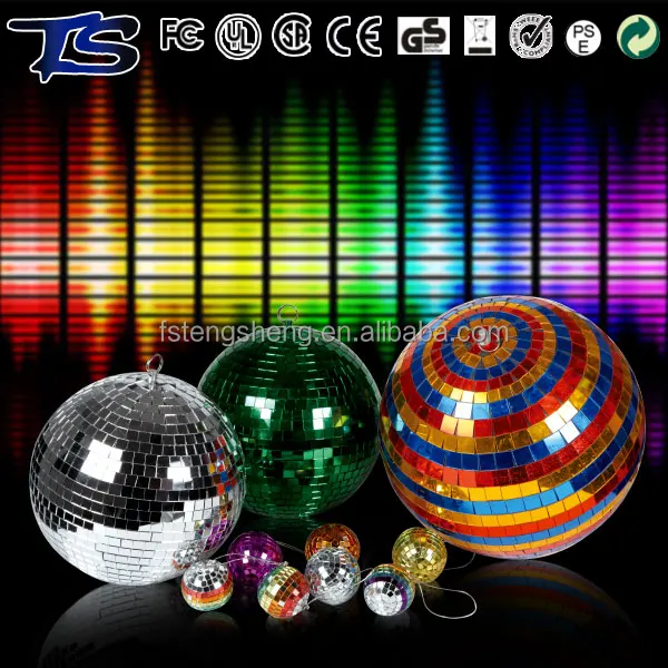 2024 Hot Sales CE Certified 5-150cm Artificial Mirror Ball Christmas Ornament Silver Rotating Glass Disco Party Decor