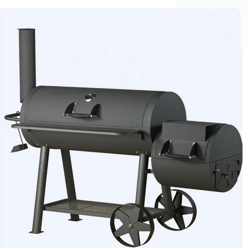 Outdoor Charcoal BBQ Grill With Cover Large Smoker Cooking Barbeque Portable