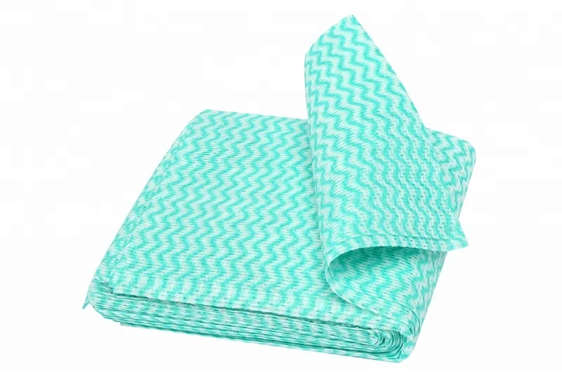 Perforated Wavy Pattern Spunlace Non Woven Fabric For Kitchen Rag Rolls