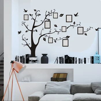 Custom die cut wall sticker removable Living Room family Tree pvc Wall decoration Sticker