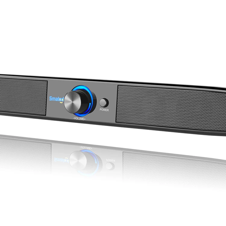 OEM Portable USB Mini Multimedia Speaker Stereo Computer Tablet Soundbar with Headphone Mic Jack for CE FCC ROHS