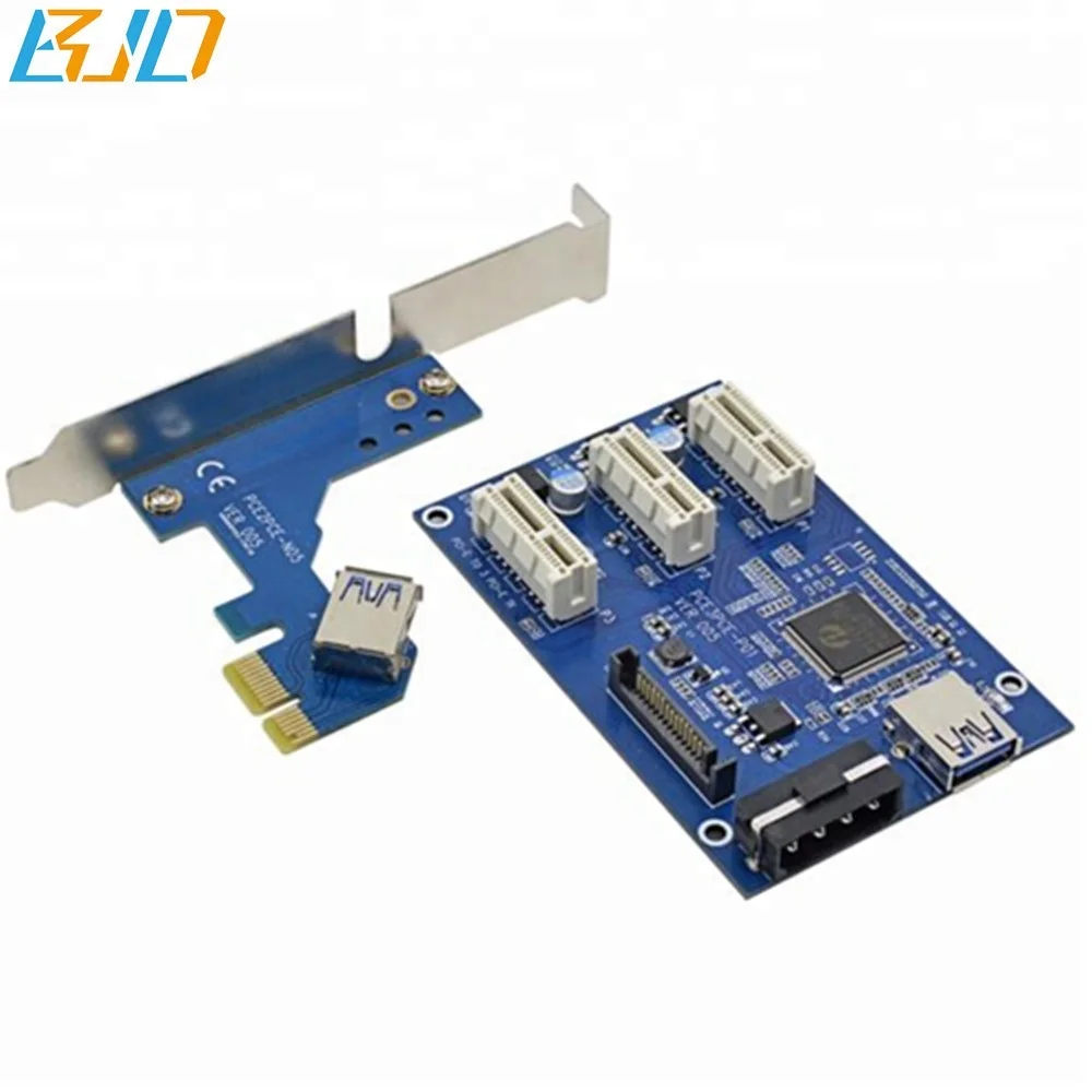 PCI-E 1X Slot to PCI Express Expansion Riser Card for AMD GPU